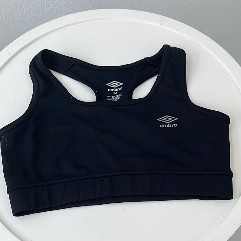 Umbro Women's Sleek Black Sports Bra